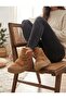 Women's Non-Slip Sole, Dense Fur, Velcro and Lace-Up Ankle Boots-Taba - 3