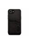 Apple iPhone 17E Compatible Case with Card Holder Luxury Leather Case Black - 2