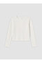 Alita City White Plain Narrow & Slim Long Sleeve Girls' T-Shirt with a Difference