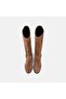 Women's Tan Silver Suede Boots with Accessory Detail - 6