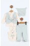 Vest with Detailed Embroidery, 5-Piece Baby Boy Bodysuit Set