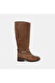 Women's Tan Silver Suede Boots with Accessory Detail - 2