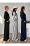 Women's 3-Piece Hooded Winter High Waist Wide Leg Sweatpants Black Gray Navy Blue - 3