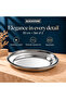 Stainless Steel Deep Oval Serving Tray 528.88*15%0cm, Stackable Food Serving Platters, Dishwasher Safe, Silver, Set of 2 - 3