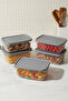Set of 5 Rectangular Storage Containers 2000 ml Refrigerator Organizer Freezer Compatible