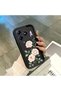 Realme C63 4G/C61 Compatible Rose and Butterfly Pattern Phone Case, Silicone Shockproof