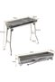 Large Charcoal Grill BBQ with Stand Stainless Steel, Outdoor Barbecue Grill Folding Portable BBQ Tool for Camping Hiking Picnics and Backyard Cooking, Ideal for 5–10 People, 73x71cm - 5