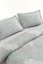 Leandra 100% Cotton Double Duvet Cover Set - Sage - 3