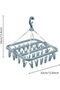 شماعة تجفيف الملابس، عبوة من قطعتين، شماعة غسيل محمولة قابلة للطي ومقاومة للرياح مع 32 مشبكًا وحامل تجفيف - 2