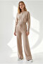 Women's Camel Top Cardigan Bottom Pants Knitwear Set Tkm-19000515 - 4