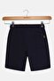 Kids Boy Brand Logo Basic Shorts, Navy - 3