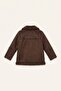 Plush Detailed Suede Look V-Neck Coat for Baby Girl H2649A526Wn - 2
