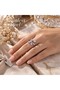 Silver Color Zircon Stone Adjustable Steel Ring - 2