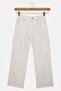 Kids Girl Solid Cargo Jeans, White - 2