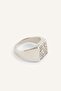 Stone Embellished Square Knight Women's Ring I8774Axns - 2