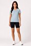 Women Slim Fit Short Sleeve Running T-Shirt, Light Dusty Blue - 2