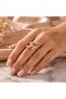 Gold Color Zircon Stone Adjustable Steel Ring - 2
