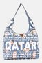 Women Allover Print Shopper Bag, Multicolor