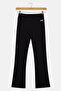 Kids Girl Plain Pull On Flare Leggings, Black - 2