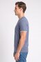 Men Crew Neck Short Sleeve Embroidered Logo T-Shirt, Slate Blue - 3
