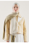 Gradient Pattern Hemp Shawl Green-Beige - 2