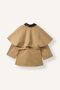 Regular Fit Contrast Leather Collar Cape Detailed Twill Trench Coat H3953Ax26Wn - 2