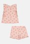 Toddlers Girl 2 Pcs Graphic Print Top And Shorts Set, Multicolor - 3