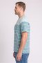 Men Crew Neck Short Sleeve Stripe T-Shirt, Multicolor - 3