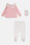 Toddlers Girl 3 Pieces Stripes Bodysuit And Pants With Doll Set, Multicolor - 2