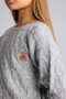 Crew Neck Hair Braid Embroidered Sweater Girls H5637A826Au - 4