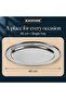 Stainless Steel Oval Serving Tray 45cm, Stackable Food Serving Platter, Dishwasher Safe, Silver, 1 Piece - 4