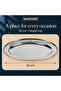 Stainless Steel Oval Serving Tray 55cm, Large Stackable Food Serving Platter, Dishwasher Safe, Silver, 1 Piece - 4