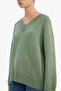 Oversize V-Neck Knitwear Basic Sweater A3264Ax25Wn - 4