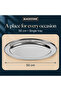 Stainless Steel Oval Serving Tray 50cm, Large Stackable Food Serving Platter, Dishwasher Safe, Silver, 1 Piece - 4
