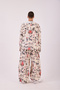 Men's White Ethnic Patterned Loose Suit - 4