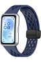 Soft Silicone Sport Watch Strap Compatible with HUAWEI Band 11/Band 11 Pro, Adjustable Replacement Wristband, Soft Flexible Breathable Band for Men & Women - Dark Blue