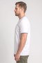 Men Crew Neck Short Sleeve Embroidered Logo T-Shirt, White - 3