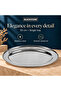 Stainless Steel Oval Serving Tray 55cm, Large Stackable Food Serving Platter, Dishwasher Safe, Silver, 1 Piece - 3