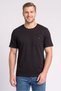 Men Crew Neck Short Sleeve Brand Logo T-Shirt, Black