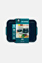2 Pieces Rectangular Food Container, Green