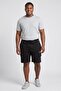 Men Regular Fit Embroidered Logo Cargo Shorts, Black - 2