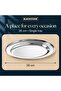 Stainless Steel Deep Oval Serving Tray 35cm, Stackable Food Serving Platter, Dishwasher Safe, Silver, 1 Piece - 3