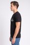 Men Crew Neck Short Sleeve Graphic Print T-Shirt, Black - 3