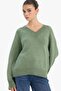 Oversize V-Neck Knitwear Basic Sweater A3264Ax25Wn