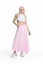 Pink Asymmetrical Slit Detailed Long Skirt 19051