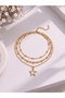 Women's Gold Color 3-Piece Star Bracelet Chain Set - 2