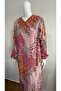 Pink Patterned Side Tie Prayer Dress Plus Size - 4