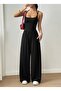Women's Strappy Round Neck Long Viscose Jumpsuit - 3