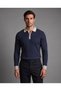 Men's collar zippered shirt collar knitwear