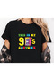 80's Retro Trend Mix Printed Oversized Basic Unisex Cotton Short Sleeve Black Tshirt - 3